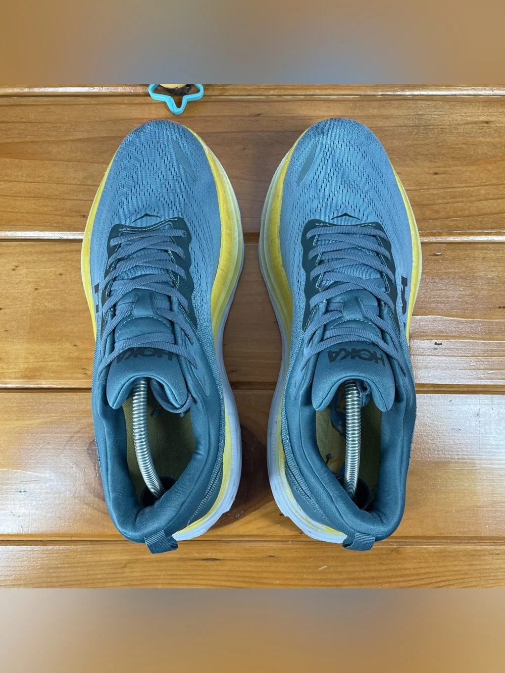 HOKA Bondi 8 Mens 11.5 2E Wide Goblin Blue Road Running Walking Shoes 1127953